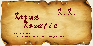 Kozma Košutić vizit kartica